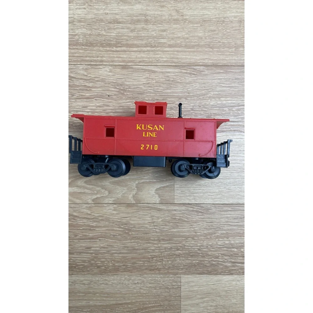 Vintage Kusan Kannon Ball O Gauge Model Train Set Locomotive Caboose Boxcar 4pc